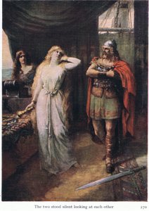 Os dois se olharam, ilustração de The Stories of Wagner