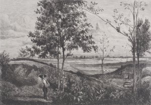 Paisagem depois de Corot, 1873-90. de Ferdinand Lefman