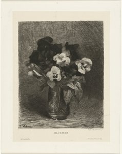 Violetas num vaso
Flores (título sobre o objecto)