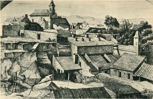 Pedreira em Alt-Matzleinsdorf, com a igreja paroquial de St Florian em Viena, 1814-1815, 1943.
