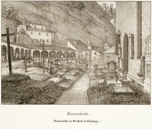Sábado: Cemitério de São Pedro em Salzburgo de Ferdinand Olivier