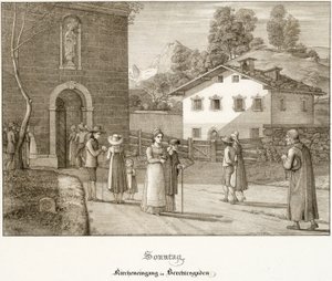 Domingo: Ir à Igreja perto de Berchtesgaden de Ferdinand Olivier