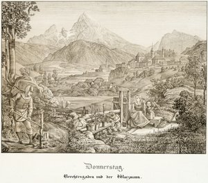 Quinta-feira: Berchtesgaden e o Watzmann de Ferdinand Olivier