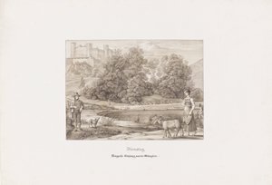 Terça-feira. Fortaleza de Salzburgo vista do lado sul de Ferdinand Olivier