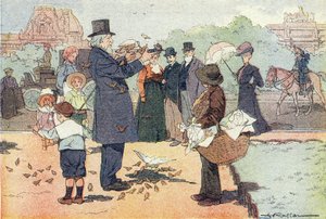 O jardim público de Tuileries em Paris, em Imagier de l