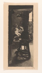 Im Atelier des Bildhauers (título original sobre o objecto) de Ferdinand Schmutzer (signed by artist)