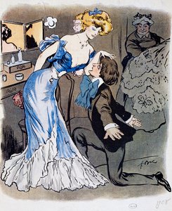 Les Demi-mondaines, poeta Innamorato, caricatura em 1908 (ilustração)