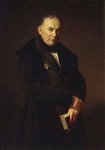 Retrato do poeta Vasily Zhukovsky 1783-1852, 1844 de Ferdinand Theodor Hildebrandt