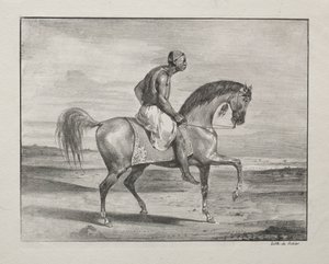Africano a cavalo, 1823. de Ferdinand Victor Eugene Delacroix