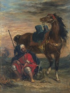 Cavaleiro árabe de Ferdinand Victor Eugene Delacroix