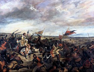 Batalha de Poitiers 1356, 1830 de Ferdinand Victor Eugene Delacroix