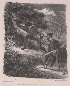Fausto e Mefistófeles nas montanhas Harz de Ferdinand Victor Eugene Delacroix