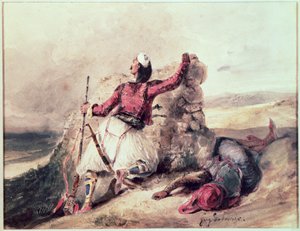 Gregos sob cerco de Ferdinand Victor Eugene Delacroix