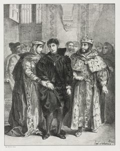 Hamlet, 1834. de Ferdinand Victor Eugene Delacroix