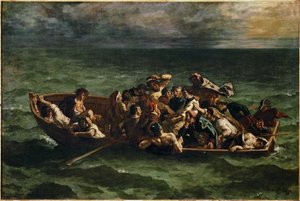 O naufrágio de Don Juan Don Juan naufraga ... de Ferdinand Victor Eugene Delacroix