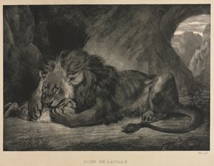 Leão de Atlas, 1829. de Ferdinand Victor Eugene Delacroix