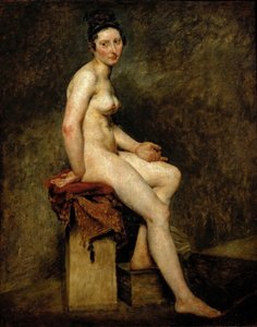 Mademoiselle Rose assentada nua