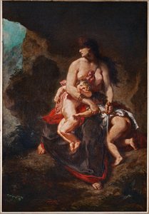 Medea furieuse - Medeia irada ... de Ferdinand Victor Eugene Delacroix