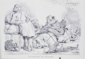 Mula-motoristas de Tetuán, 1833 de Ferdinand Victor Eugene Delacroix