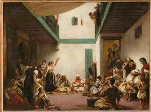 Casamento judeu em Marrocos ... de Ferdinand Victor Eugene Delacroix