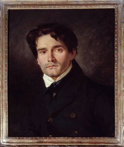 Retrato do pintor Louis Riesener de Ferdinand Victor Eugene Delacroix