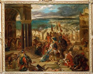 Captura de Constantinopla pelos cruzados ... de Ferdinand Victor Eugene Delacroix