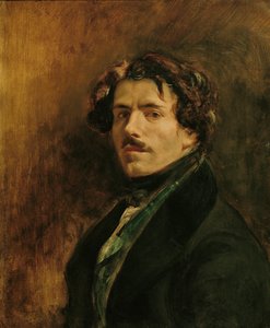 Auto-retrato, c.1837 (óleo sobre tela) de Ferdinand Victor Eugene Delacroix