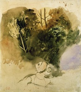 Estudo de um Gurkha do Exército Indiano, 1830 de Ferdinand Victor Eugene Delacroix