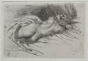 Estudo de uma mulher vista de trás, 1833. de Ferdinand Victor Eugene Delacroix