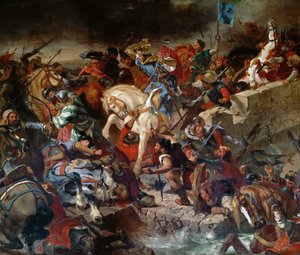 A Batalha de Taillebourg, 21 de julho de 1242 de Ferdinand Victor Eugene Delacroix