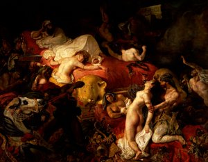 A Morte de Sardanapalus de Ferdinand Victor Eugene Delacroix