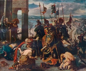 A entrada dos cruzados em Constantinopla, 1840, 1911 de Ferdinand Victor Eugene Delacroix