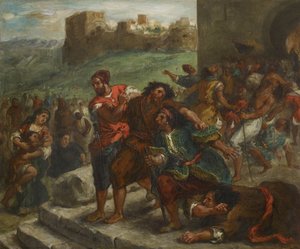 Os fanáticos de Tânger, 1857 de Ferdinand Victor Eugene Delacroix