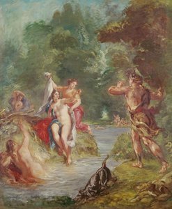 As quatro estações, verão: Diana e Actaeon, 1862 de Ferdinand Victor Eugene Delacroix