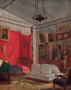 O apartamento do Conde de Mornay, rue de Verneuil, Paris (estudo), 1833 de Ferdinand Victor Eugene Delacroix