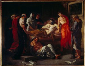 A morte de Marc Aurele (121-180). Pintura de Eugene Delacroix (1798-1863) de Ferdinand Victor Eugene Delacroix