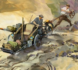 Corrida de dez mil milhas (guache sobre papel)