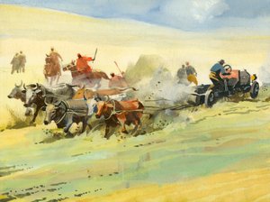 Corrida de dez mil milhas (guache sobre papel)