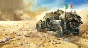 Corrida de dez mil milhas (guache sobre papel) de Ferdinando Tacconi