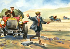 Corrida de dez mil milhas (guache sobre papel) de Ferdinando Tacconi