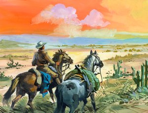 Tschiffely no deserto de Santiago de Estero de Ferdinando Tacconi