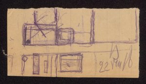 Entwürfe für den Umbau der "Mauer" in Bohdanów - Plan der Gutshofanlagen (?)