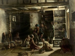 Uma escola oriental, 1885 de Ferencz Frans Eisenhut
