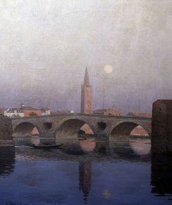 Le Pont Neuf em Toulouse, início do século XX (pintura) de Fernand Antonin Mercié