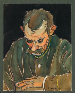 Phongeron lê a carta da sua mulher, Gustrow de Fernand Barbier