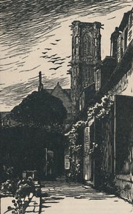 Nevers - torre da catedral, 1919 de Fernand Chalandre
