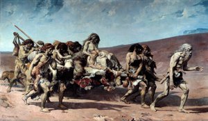 Cain, detalhe. Ilustração do romance "A Lenda dos Siecles", de Victor Hugo. Pintura de Fernand Cormon (1845-1924)