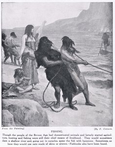 Pesca, ilustração da "História das Nações de Hutchinson", c.1910 de Fernand Cormon
