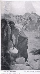 Forjando bronze e ferro, ilustração da "História das Nações de Hutchinson", c.1910