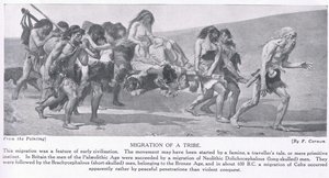 Migração de uma Tribo, ilustração da "História das Nações de Hutchinson", c.1910 de Fernand Cormon